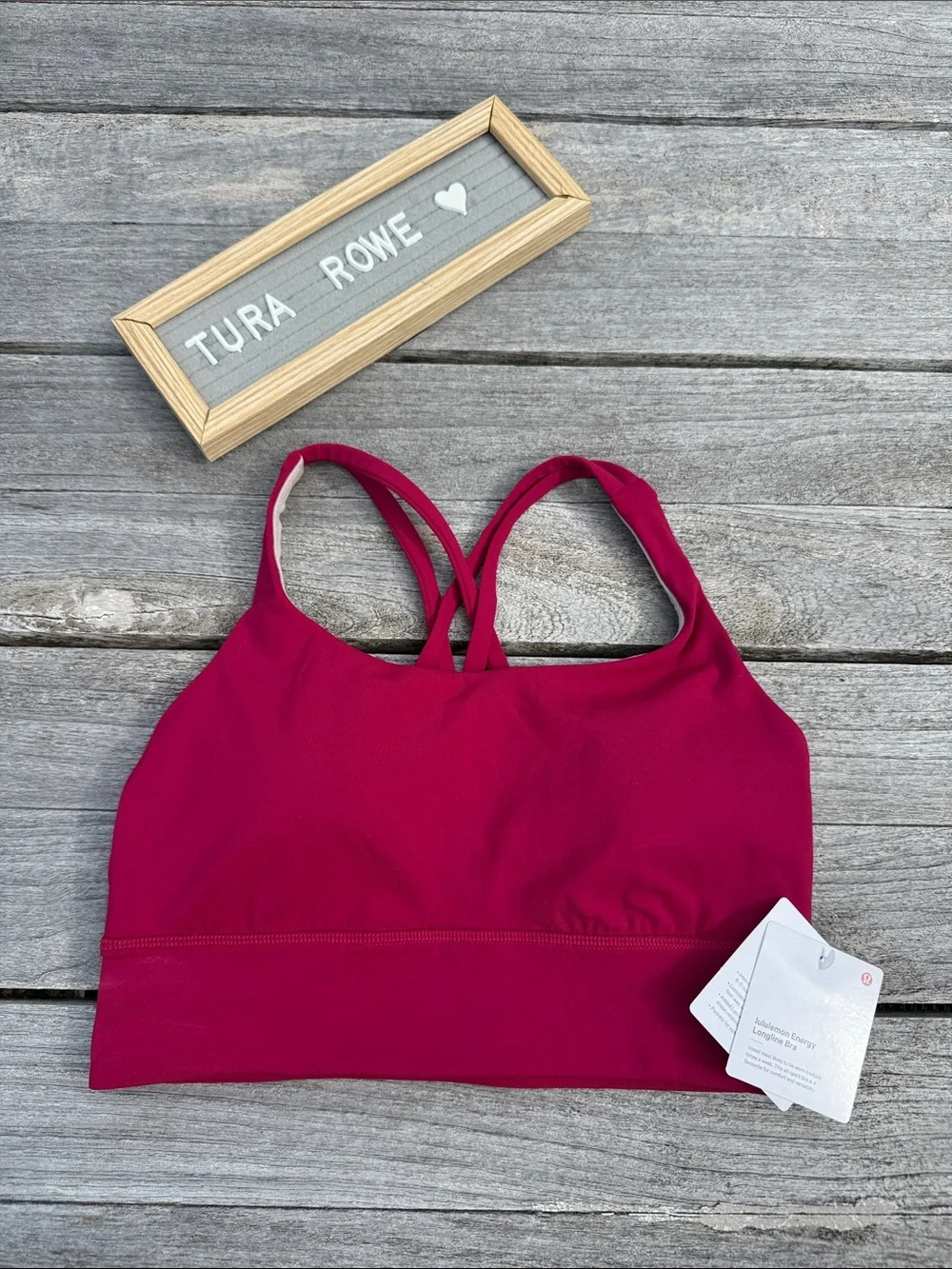 Lululemon Energy Longline Bra Berry Rumble‎ Size 6 NWT Medium Support B–D Cups
